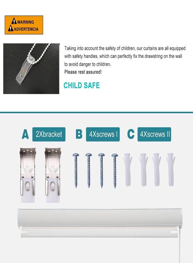 MYshade Accessories Metal Mounting Brackets Window Shades Replacement Fittings Window Treatment Repair Kit for Corded Roller Shades and Corded Double Roller Shades-Small Installation Code: - Image 2